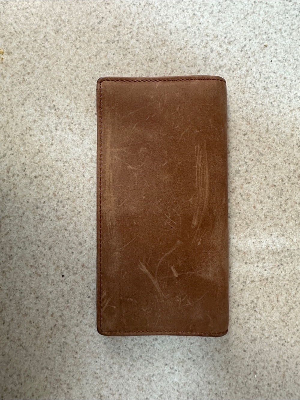 Brown Leather Long Wallet - Picture 2 of 5